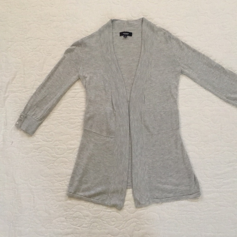 Premise Studio Grey 3/4 sleeve cardigan XS